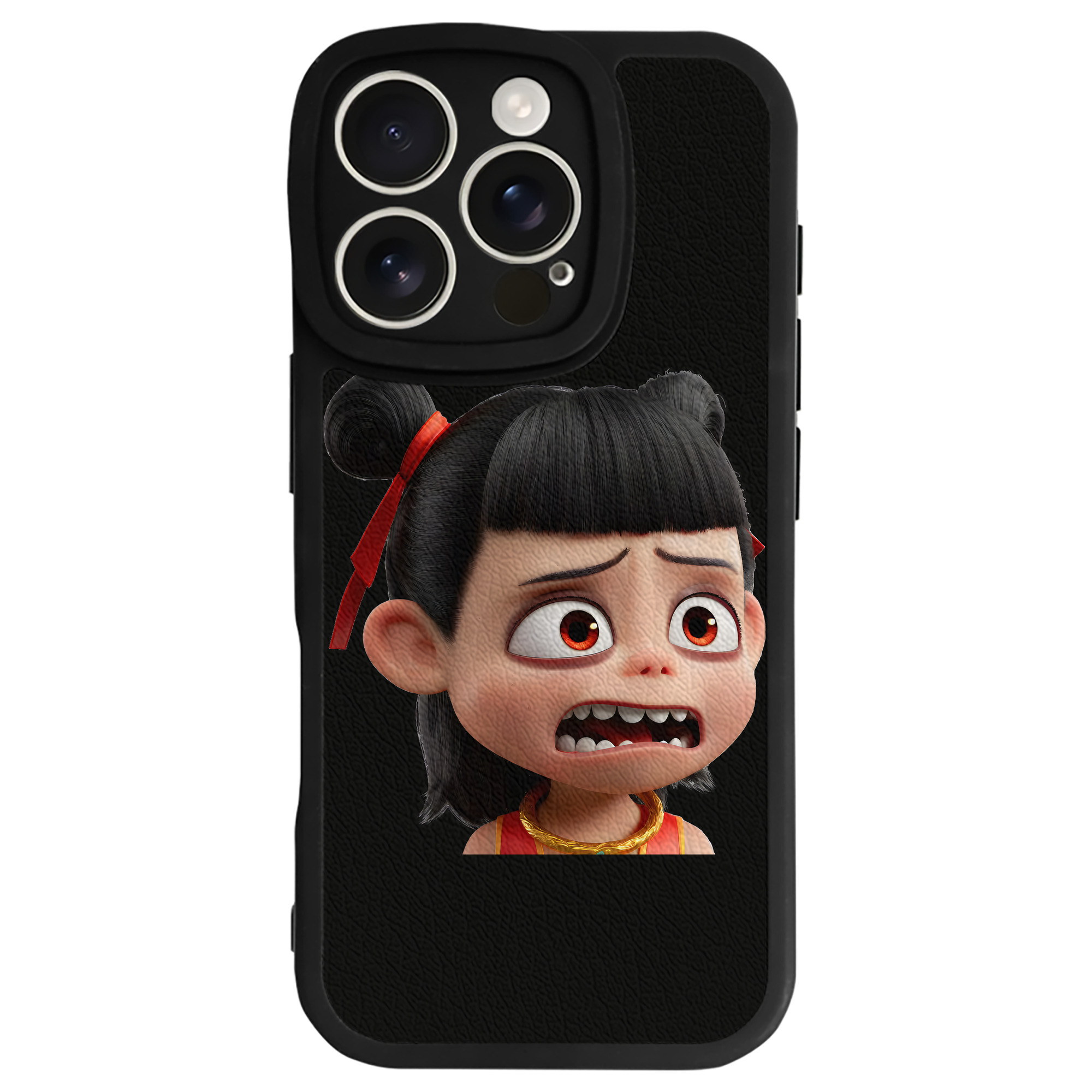 （画像用） Ne Zha 2 ナタ 魔童の大暴れ 【iPhone 16シリーズ対応】シリコンスマホケース（レザー調） 材質：シリコン